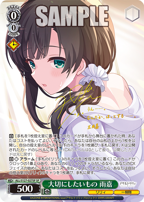 大切にしたいもの 雨嘉(SP)