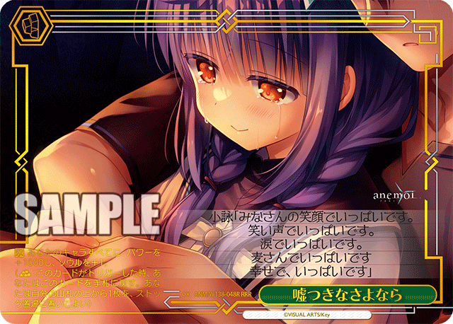 嘘つきなさよなら(RRR)(ANM/W138-048R)