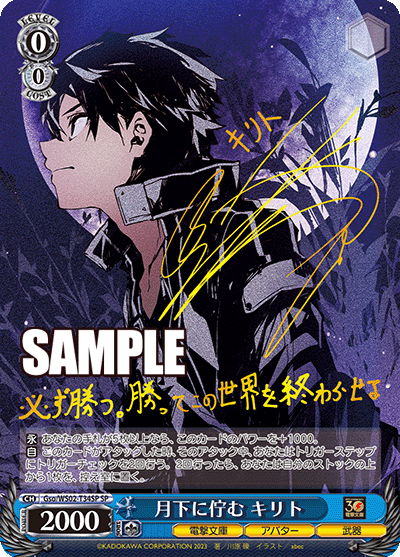 月下に佇む キリト(SP)