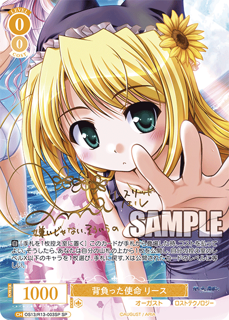 背負った使命 リース(SP)(OS13/R13-003SP)
