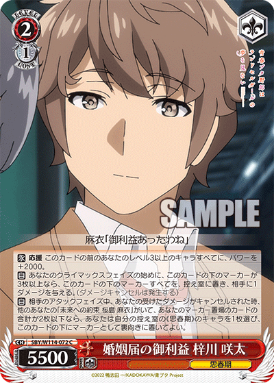 婚姻届の御利益 梓川 咲太(C)