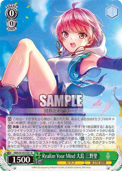 Realize Your Mind 大島 三野里(R)