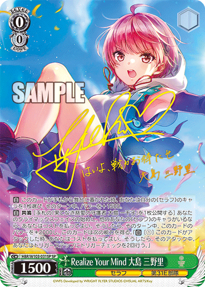 Realize Your Mind 大島 三野里(SP)