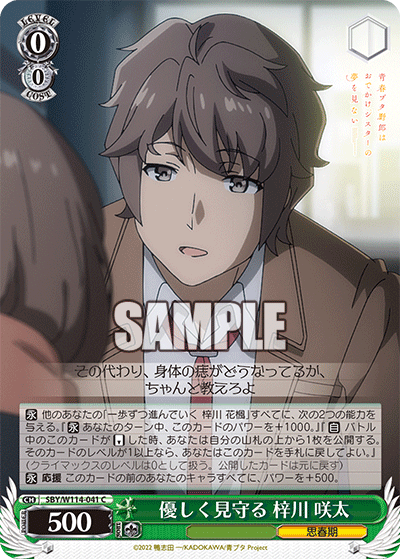 優しく見守る 梓川 咲太(C)