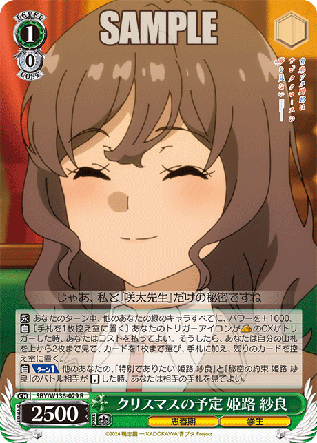 クリスマスの予定 姫路 紗良(R)